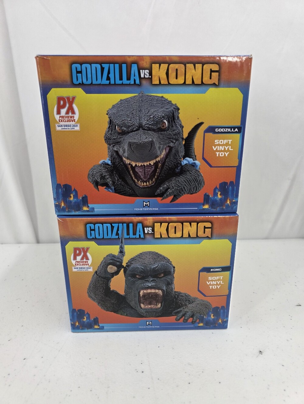 New SDCC 2021  Mondo Godzilla Vs. Kong PX Exclusive Vinyl Figure LTD. 1500 2 PCS